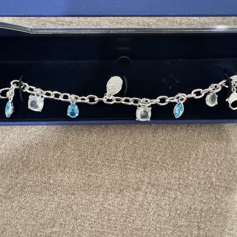 Swarovski Elegant Silver Charm Bracelet